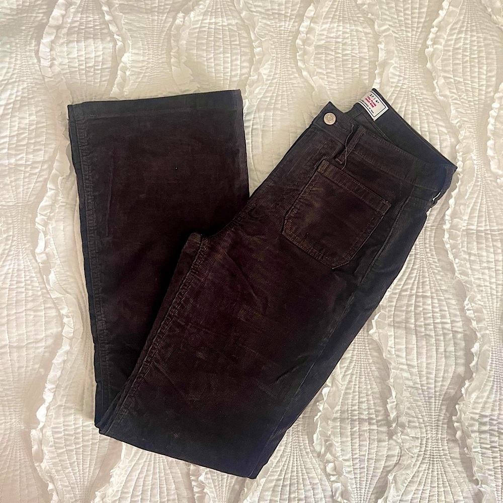Brown Corduroy 70s Flare High Rise Gap